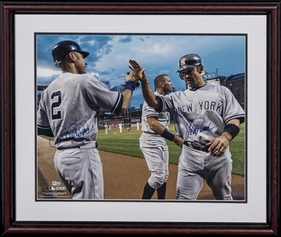Derek Jeter & Jorge Posada Dual Signed 16x20 Photo in Framed Display - LE 2/25 (MLB Authenticated & Steiner) 